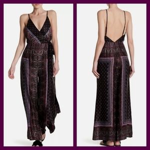 NWT Free People Cabbage Rose Jumpsuit in Black